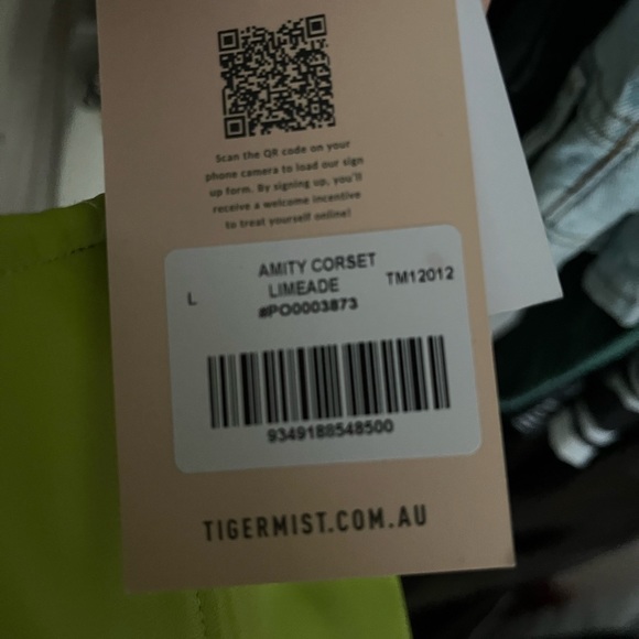 Tiger Mist Amity Corset - limeade - Picture 4 of 6